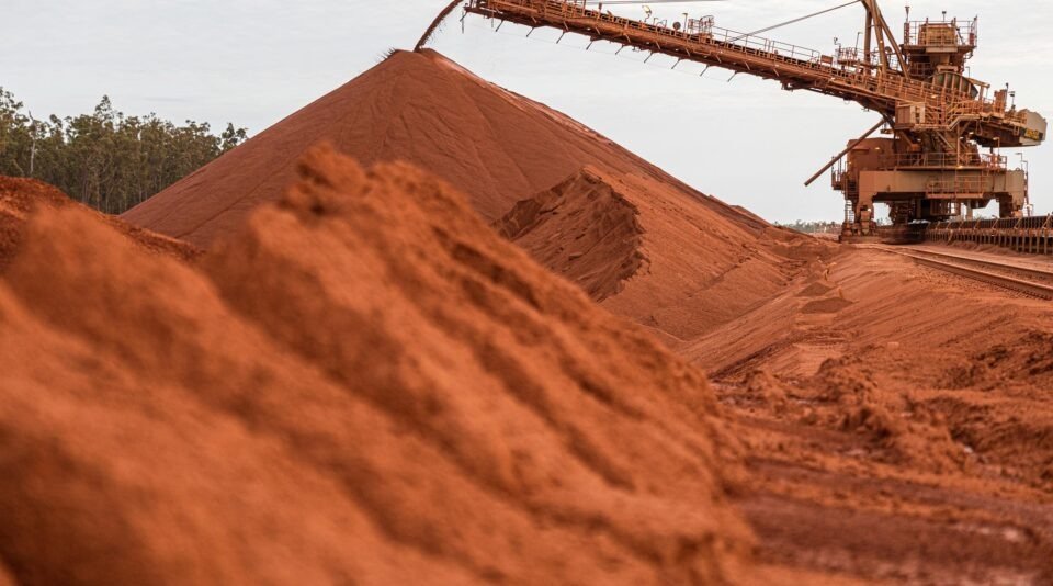 Bauxite mining site