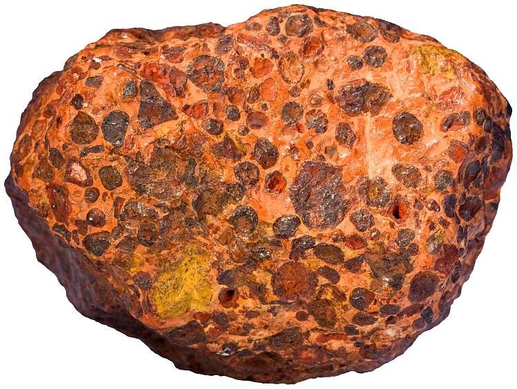 Raw bauxite rock