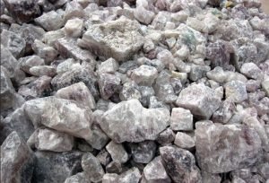 Fluorspar sorted material