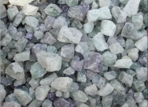 Fluorspar raw lumps close-up